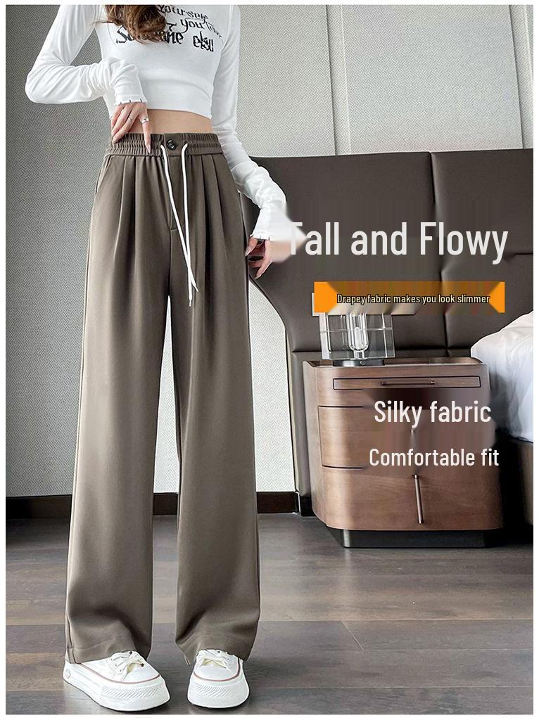 Ice-Feeling High-Waisted Slimming Wide-Leg Pants - Sun Protection, Spring/Summer 2026