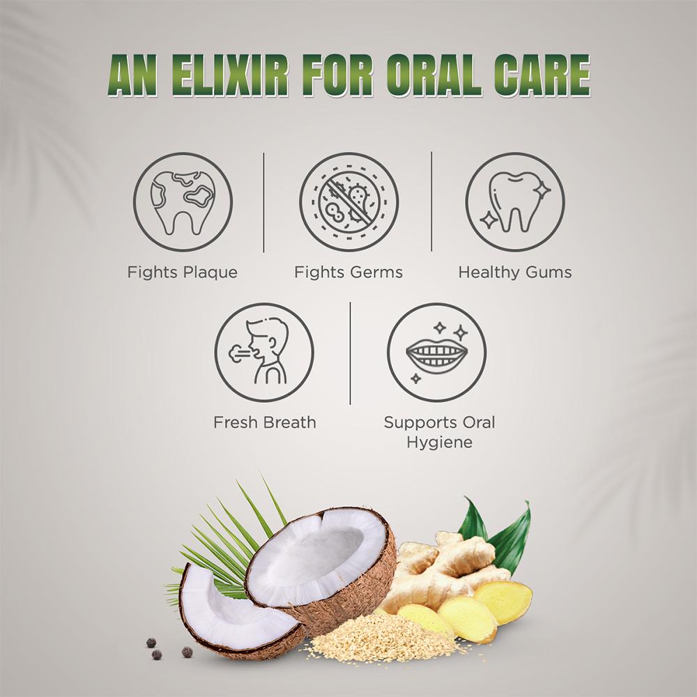 Ayurvedic Herbal Oil Pulling Mouthwash 50ml.