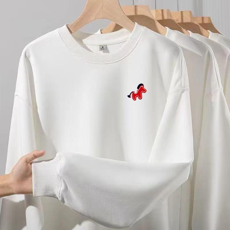 2026 Spring/Autumn Horse Print Unisex Sweatshirt - Trendy Round Neck Long Sleeve Top