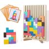 Tetris Puzzle Wooden Building Block Puzzle 3D Tetris Block Toys Educational Toys Manual Thinking ...