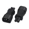 IEC320 C14 To C7, Cloverleafs Male To Figure 8 Female Adapter, 3Pin C14 Male Plugs To C7 Female Power Adapter Converters