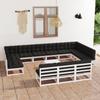 Day and Night - Day and Night 14-piece Garden Furniture Set with White Pine Wood Cushions