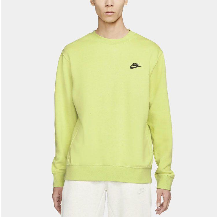 Nike Sweatshirts Men's Green Crew Neck Moderate Regular DA0684-352