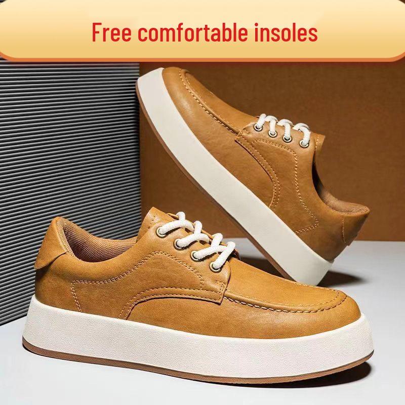 

Мужские универсальные дышащие кожаные кроссовки на толстой подошве 41 with Insoles