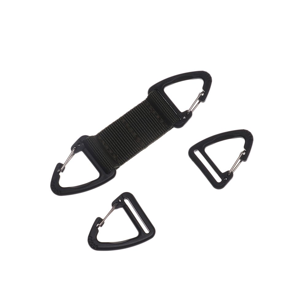 10PCS Alloy Triangle Carabiner Spring Quickdraws Belt Clip Hooks Keychain Buckles Outdoor Camping Hiking Backpack Accessories