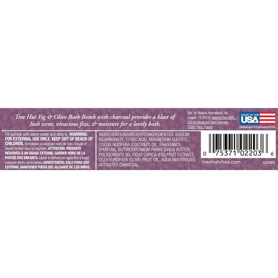 Tree Hut Shea Entgiftende Badebombe mit Holzkohle, Feige & Olive, 7,5 Unzen
