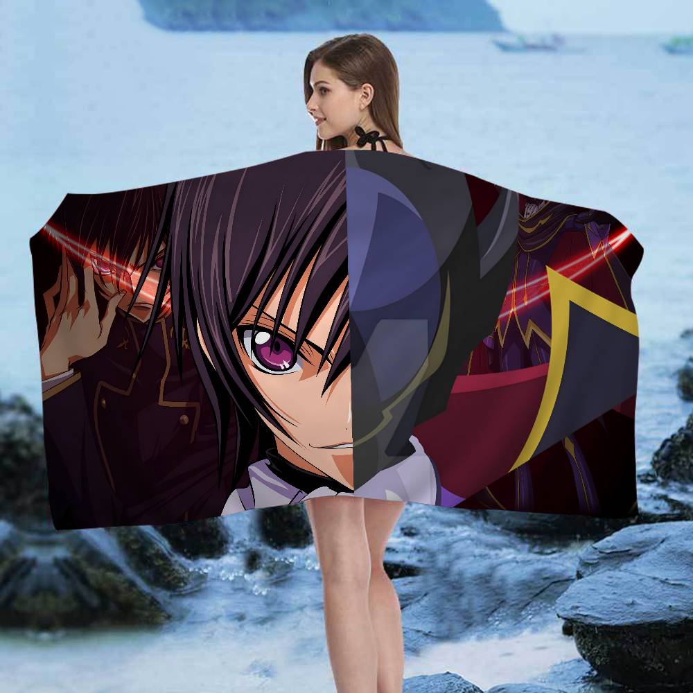 C-Code-Geass L-Lelouch Microfiber Beach Towel Absorbent Quick Dry Soft Yoga Swimming Resort Mountain Climbing Towel
