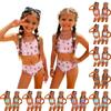 Zweiteiliges Badeanzug-Set für Mädchen Tankini-Oberteil und Unterteil Kinder-Badekleidung Strandmode Sommer-Badeanzug für Kinder