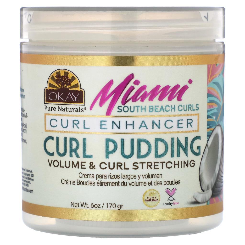 Okay Pure Naturals Miami South Beach Curls, Curl Pudding, 6 Oz (170 G)