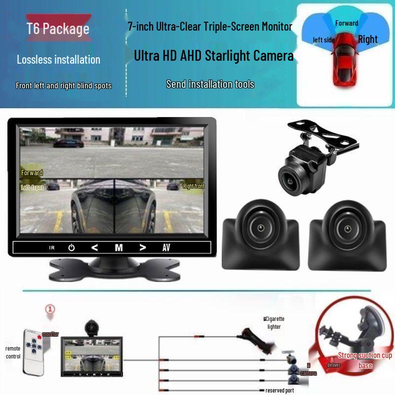 Right-Side Blind Spot Dashcam: HD Night Vision, Reversing and Full Car Auxiliary System