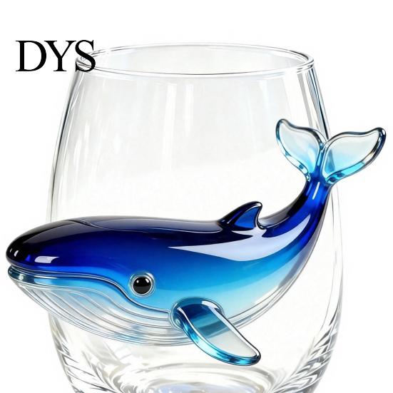 Unique Sea Creature Drinkware Octopus Stemless Wine Glass, 3D Marine Animal Printed Bar Life Enthusiast Gift Borosilicate Glassware, for Cocktails And