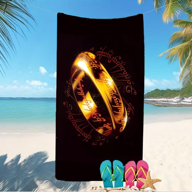 Beach Towel with The Hobbit Pattern - soft,absorbent,machine washable Lightweight&Modern,swimming,Travel Essentials