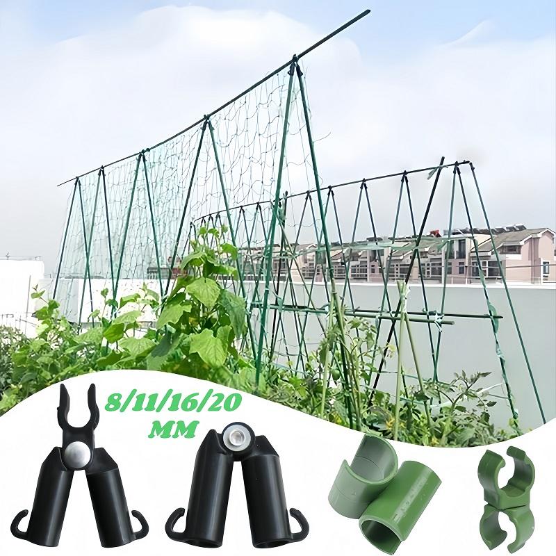 10PCS 8/11/16/20mm Universal Plastic Clips Plant Support Fixed Connector Pillar Gardening Fixed Bracket Climbing Pergola Connect