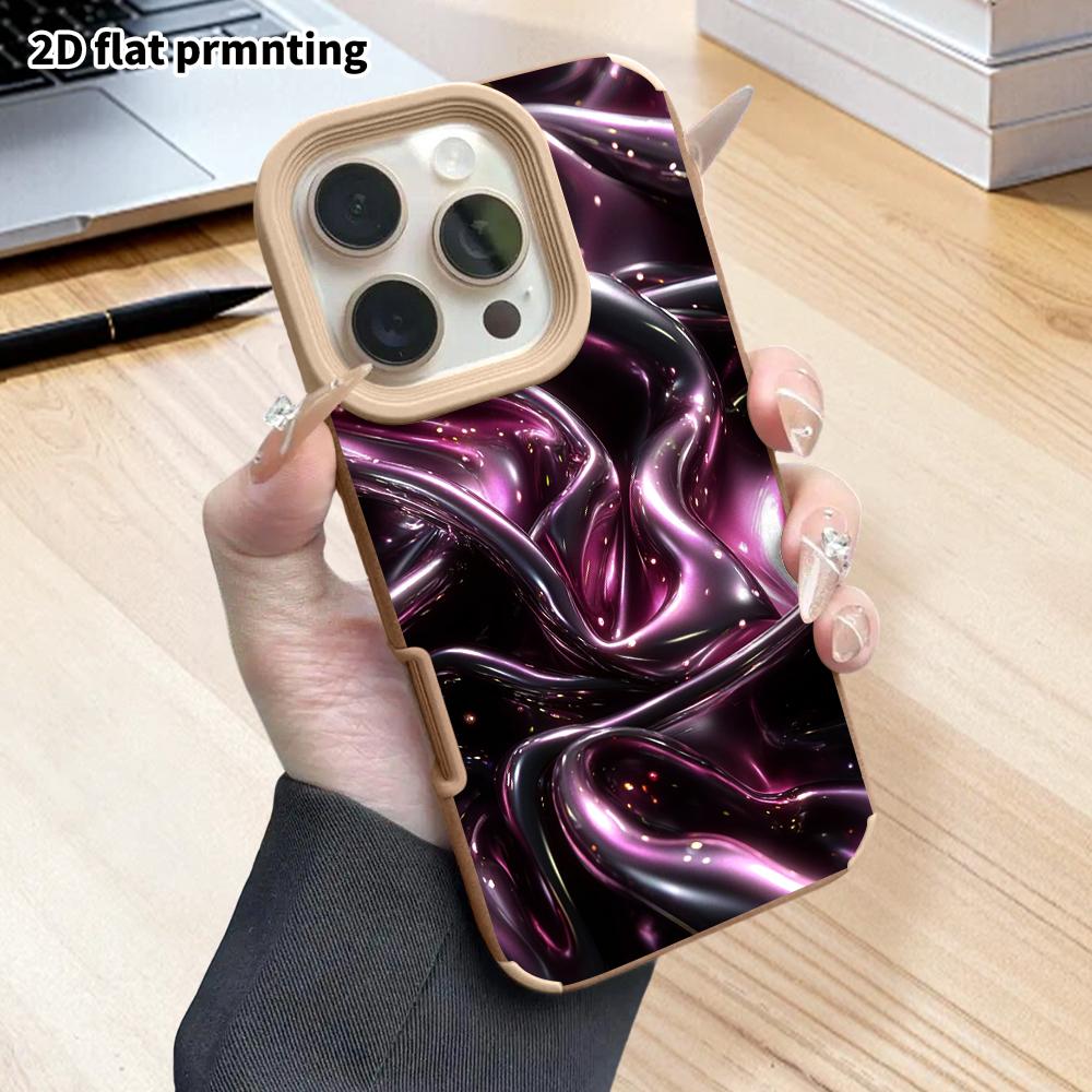 Phone Case: 2D Flat Lambskin Suitable for iPhone 18, 17, 16, 15, 14, 13 Pro Protective Case, Cool and Stylish, Christmas and Halloween Gifts