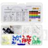Quadrios Assortiment de LEDs rouge, vert, jaune, bleu, blanc froid, blanc chaud 5 mm 20 mA, 30 mA 2 V, 3 V