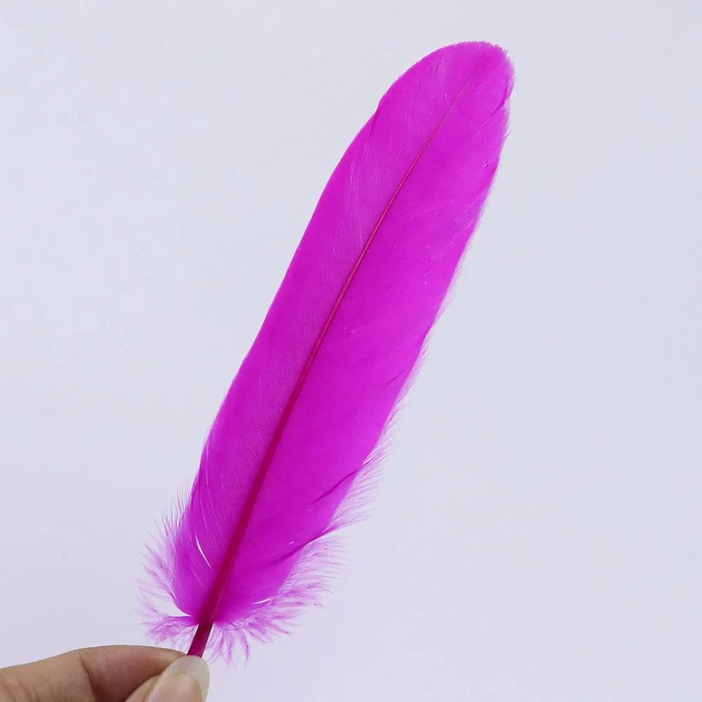 Premium White Swan Goose Feathers 15-20cm 50PCS/Lot 28 Colors for Jewelry Making Wedding Decor Crafts DIY Feather Accessories