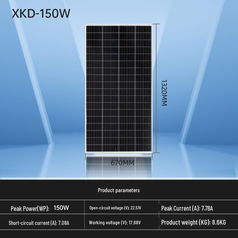 Brand New 200W Monocrystalline Solar Panel for 12V/24V Photovoltaic Power System - Free Shipping