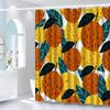 Citrus Bliss Shower Curtain: Embrace The Vibrant Lemon Design, Soft Fabric, And Sunny Vibes For Your Bright Bathroom