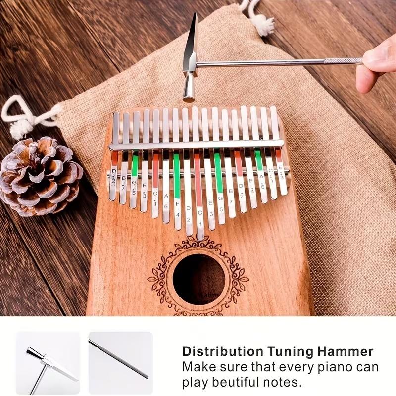 17 Tasti Kalimba Pianoforte a Pollice Tastiera Impiallacciata in Legno Massiccio Strumento Musicale Kalimba Pianoforte a Dita Regalo di Natale per Amanti della Musica