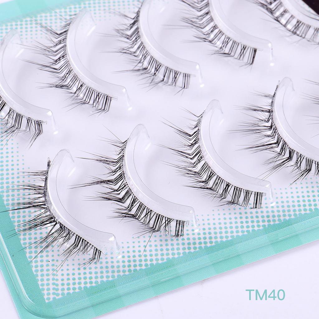 Transparent Terrier 5 Packs L-Shaped False Eyelashes Natural Comic Barbie Eyelashes Little Demon Eyelashes