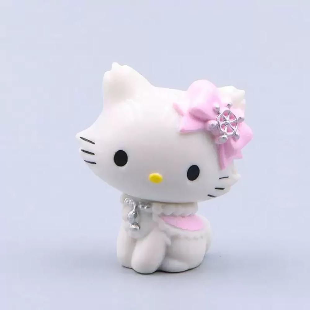 Sanrio 4Cm Figure Hello Kitty Cat Elves Keychain Anime Doll Kawaii Diy Decoration Christmas Gifts For Proposal Girl Children