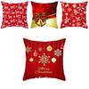 Christmas Pillow Red Case Throw Cushion Cover Pillowcase Xmas Sofa Home Decor