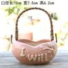 Nordic Style Ceramic Basket Succulent Pot, Breathable Relief Planter with Rattan Handle, Desktop Home Garden Decor