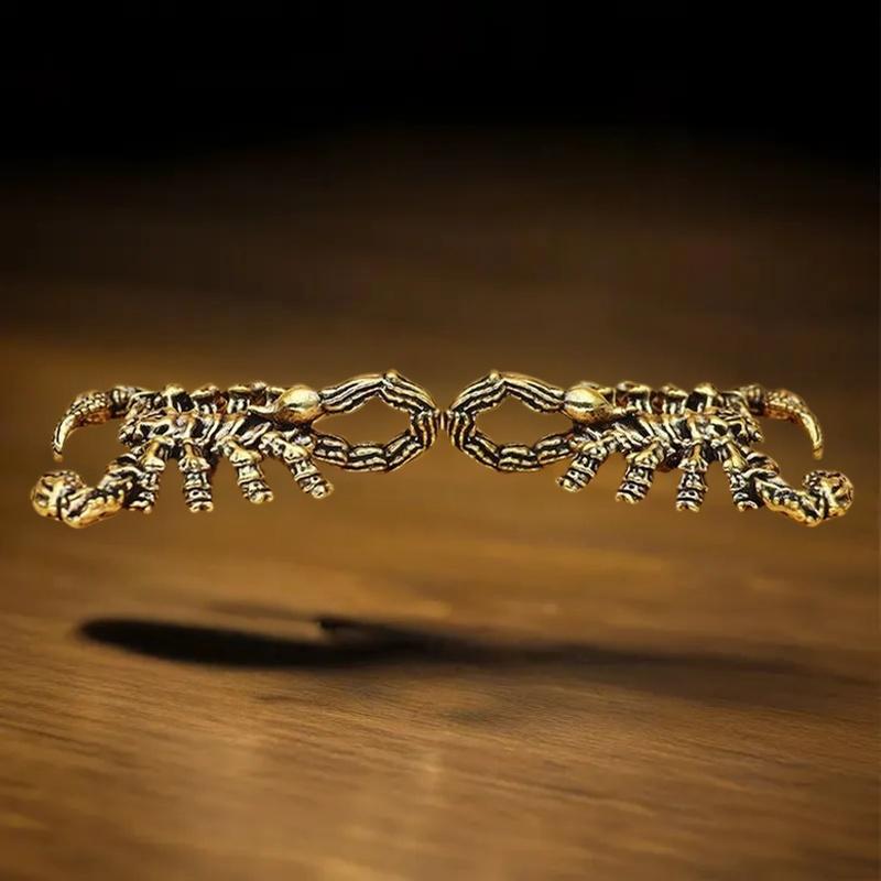 1 Piece Funny Ant Scorpion Crafts Solid Brass Insect Beetles Figurines Collection Desktop Small Ornament Home Decoration