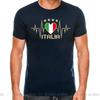 Italy Italian Soccer T Shirt Unisex Italian Heartbeat Gift Tshirt Funny Italy Roma Flag Tshirt Cool T Shirt Fitted Casual Unisex Tees