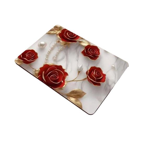 Floral Dish Drying Mat Absorbent Kitchen Drying Mat Reusable Washable Dish Drying Pad Non-slip