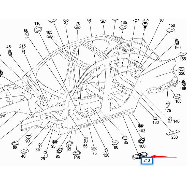 Mercedes-Benz C-Class W204 Gumový doplněk pro zvedák 0009986750