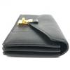 Louis Vuitton Long Wallet Bi-fold Flap Long Wallet Calf leather Black