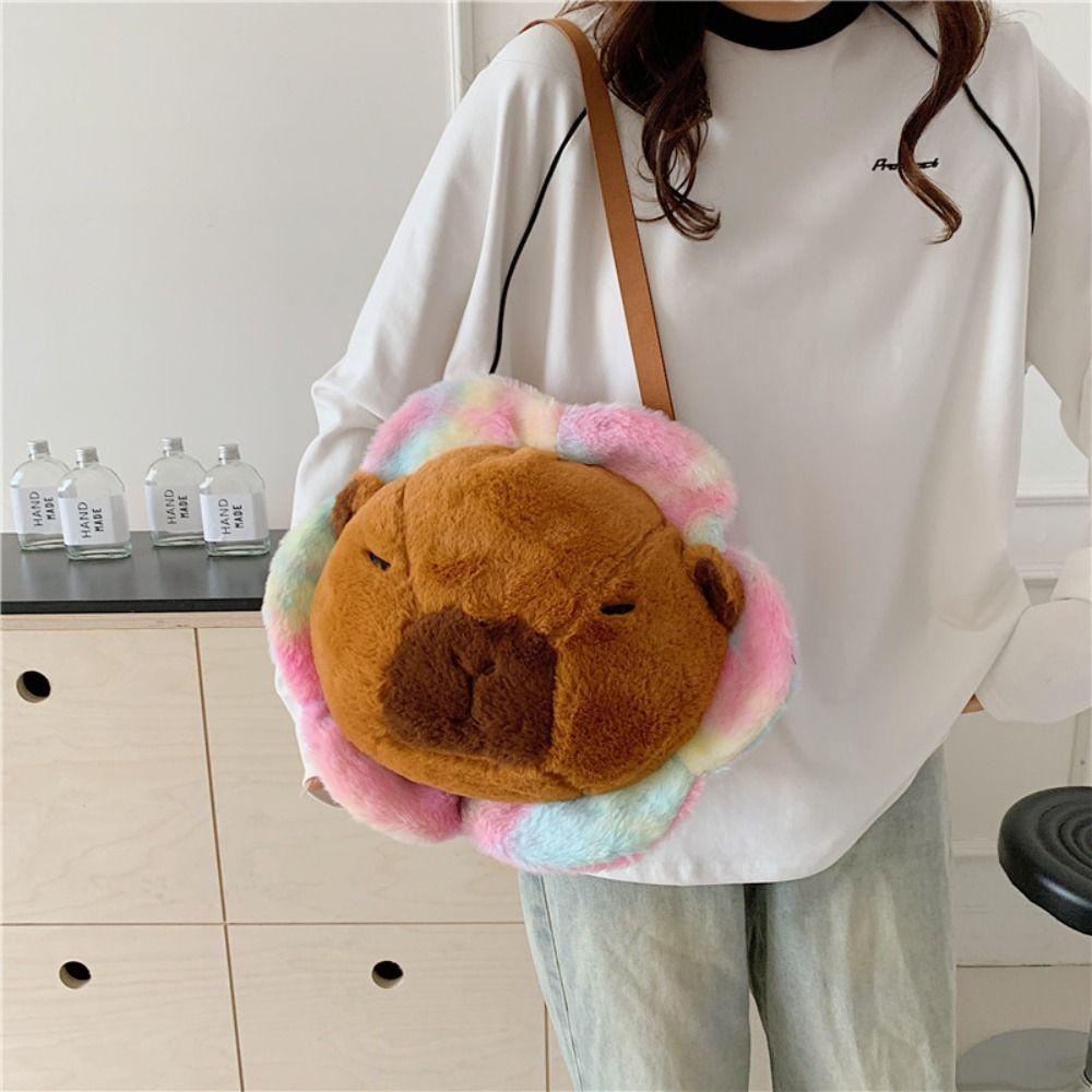 

Pineapple Panda Capibara Shoulder Bag Dinosaur Tempura Capybara Handbag School Style H