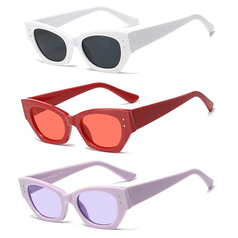 New Women Retro Cat Eye Sunglasses INS Trendy Personality Eyewear UV400 Anti Ultraviolet Fashion Shades for Outdoor Travel