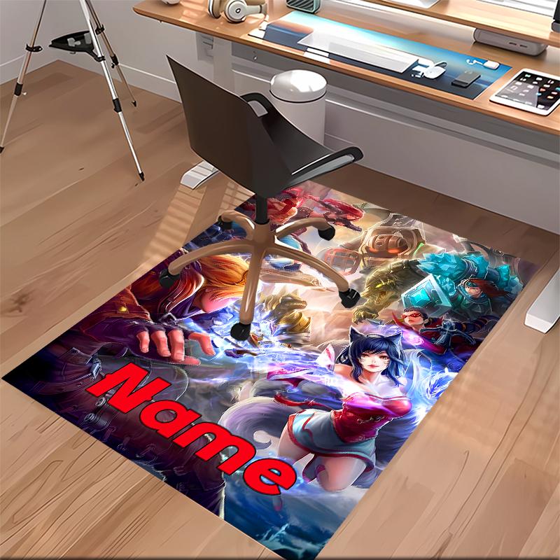 Custom Personalization League of Legends Jinx Print Area Rug - Soft, Washable Non-Slip Indoor Mat,Living Room,Home&Office Decorative Rug