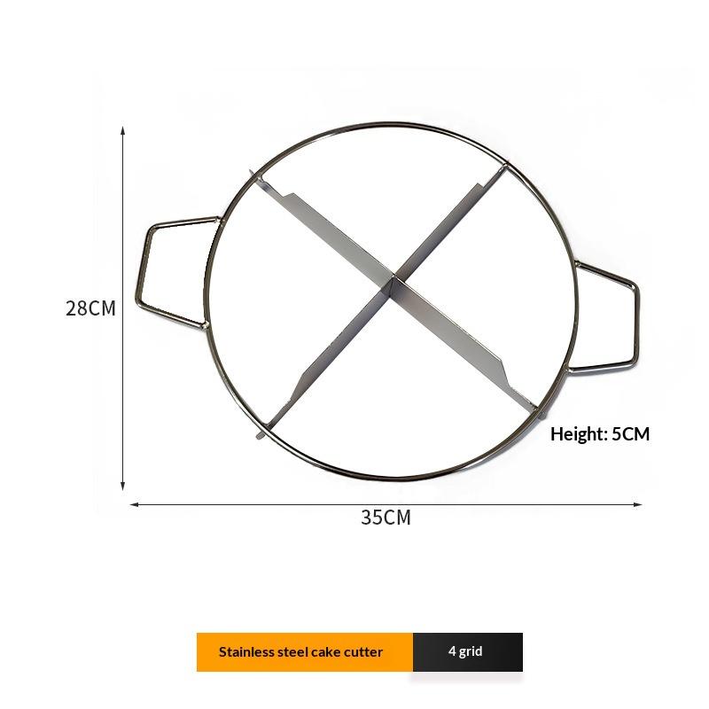Cake Cutter Slicer Stainless Steel Pastry Portion Marker Pizza Pie Divider Even 4-10 Slices Cake Portioner Baking Tools Kitchen