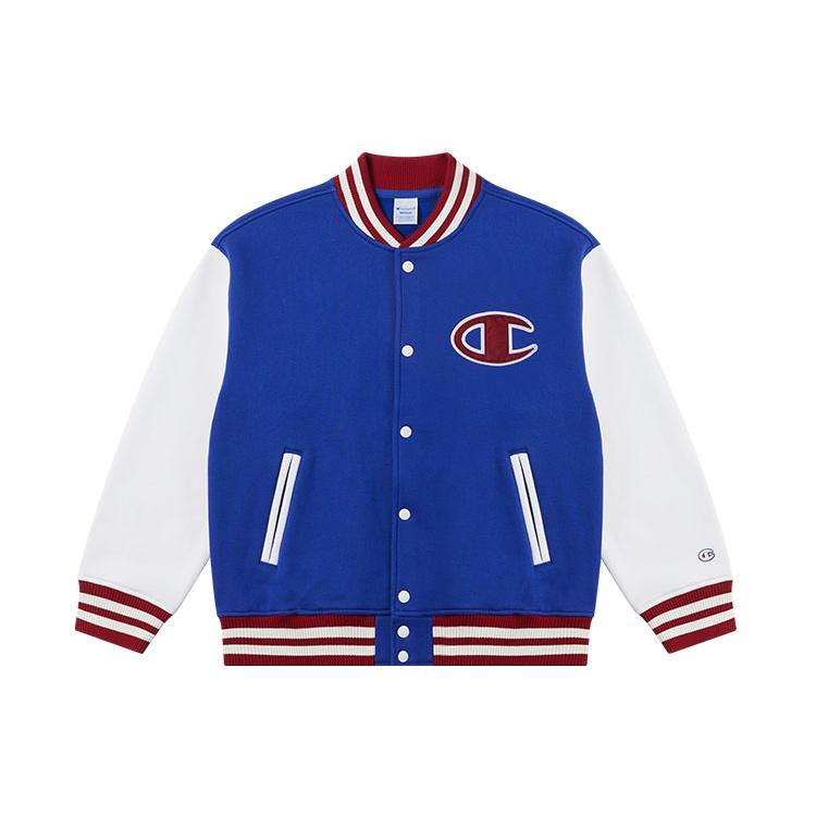 Champion FW22 Champion Verdickt und mit Fleece gefüttert, Großer Logo-Aufdruck Offener Kragen Mantel Lässig Sport Thermisch Verdickt C2-W003