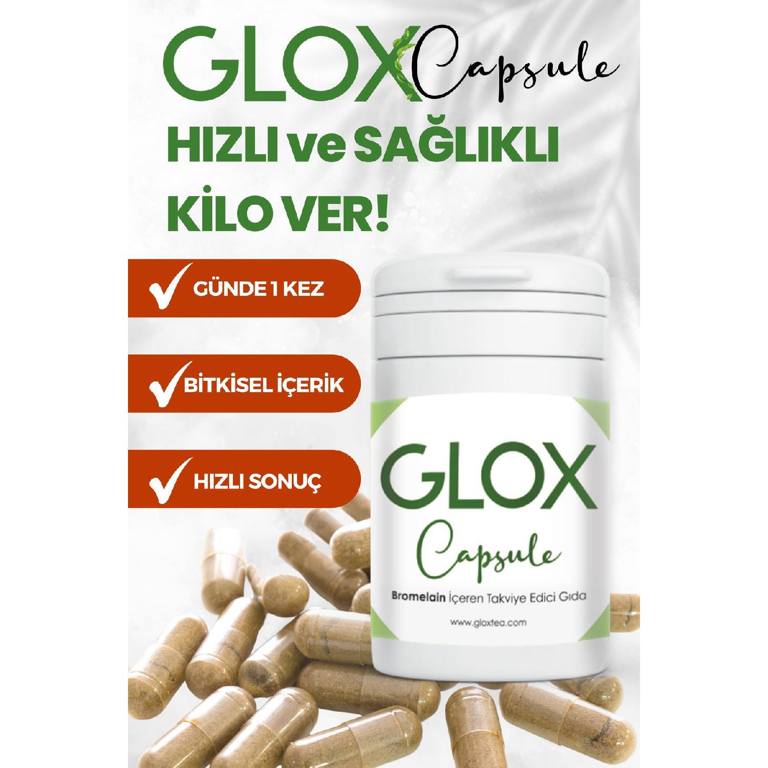 

Glox Capsule Fast Detox Capsule, посилена екстрактом бромелайну 30 штук 1 місяць