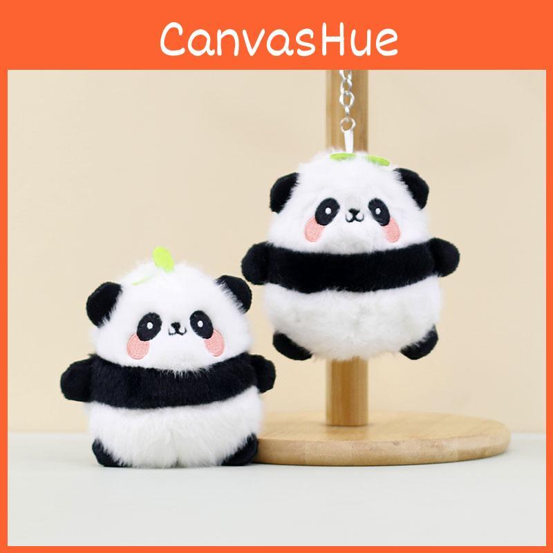 Charming Panda Plush Keychain Cute Short Plush Panda Doll Adorable Bag Accessory