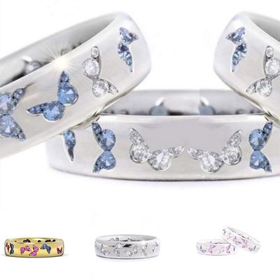 1PC Fashion Romance Women Engagement Jewelry Butterfly Gifts Cute Elegant Noble Charming Ring MIT