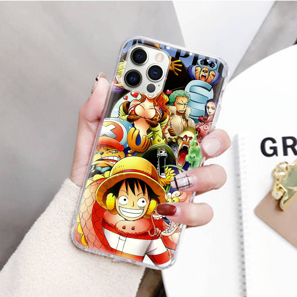 JW59 One Piece Anime Transparent Case for Samsung A04 A14 A23 M33 M53 Realme 10 9 C35 C55 VIVO Y02 X80 Infinix Hot 30 Note 11 Tecno Spark 8P Pro