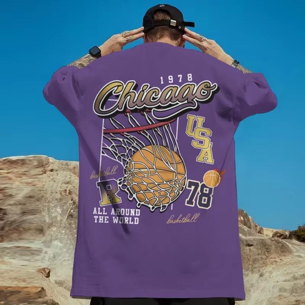 Retro T-Shirts For Men 3d American Car Print Daily Casual Short Sleeve Oversized T-Shirt Male Clothing Streetwear Harajuku Tops