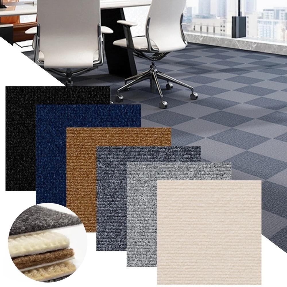 10pcs 30cmX30cm Carpet Tiles Peel and Stick, Self Adhesive Square Carpet with Soft Pad, Non-Slip Carpet Floor Tiles Easy DIY