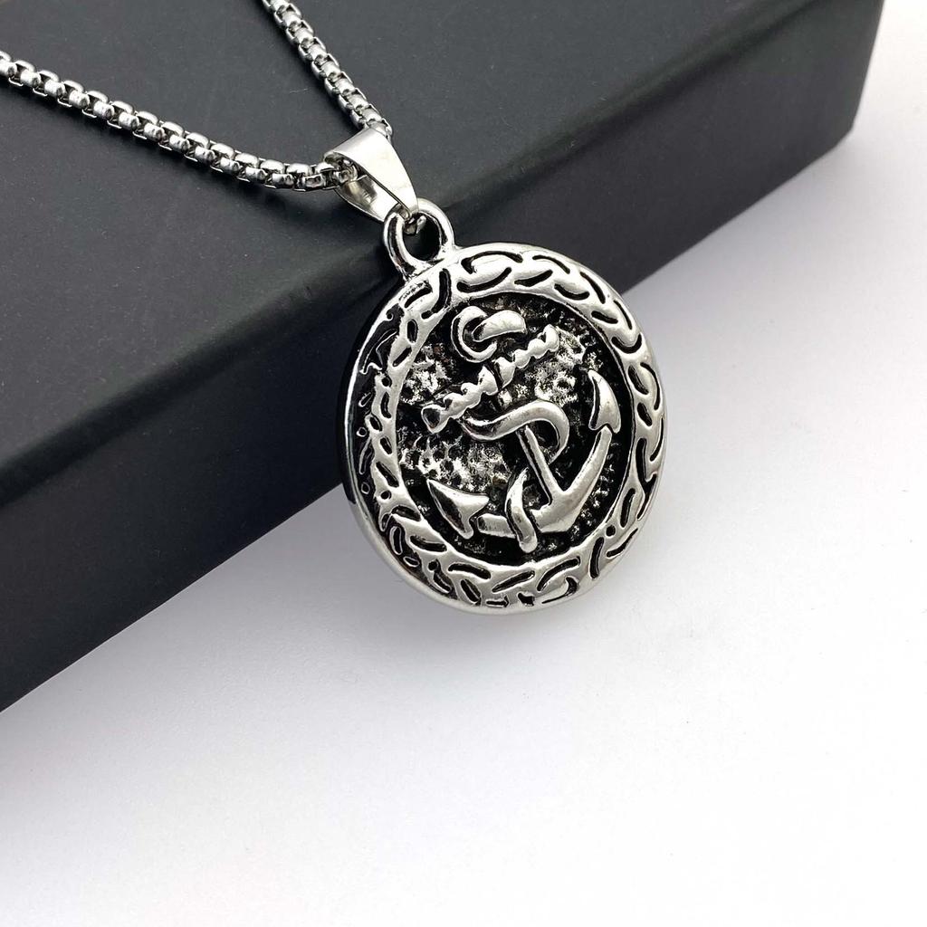 Accessories Personalized Hip Hop Vintage Anchor Pendant Titanium Steel Fashion Necklace Men'S Jewelry Pendant