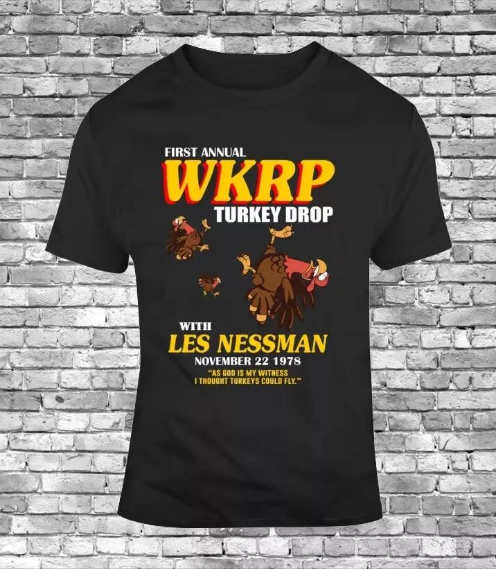 

Thanksgiving Funny Gift First Annual WKRP in Cincinnati Turkey Drop Mens T-Shirt Unisex T-Shirt XXXL