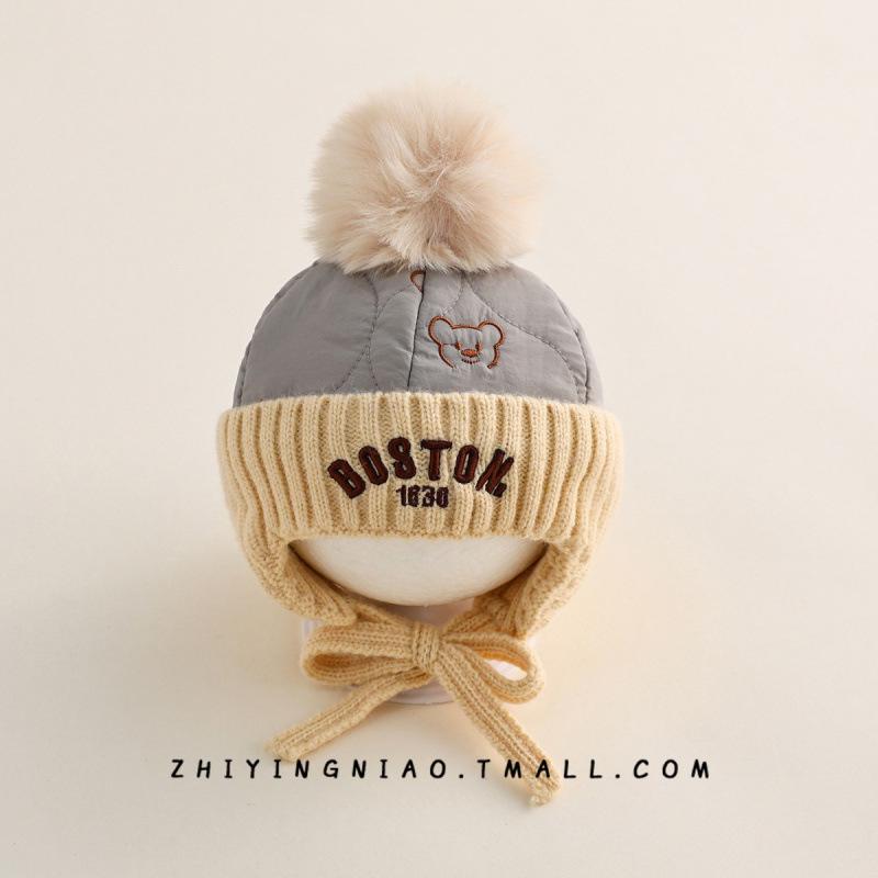 Autumn Winter Korean Style Warm Ear Protection Knit Hat for Infants & Toddlers