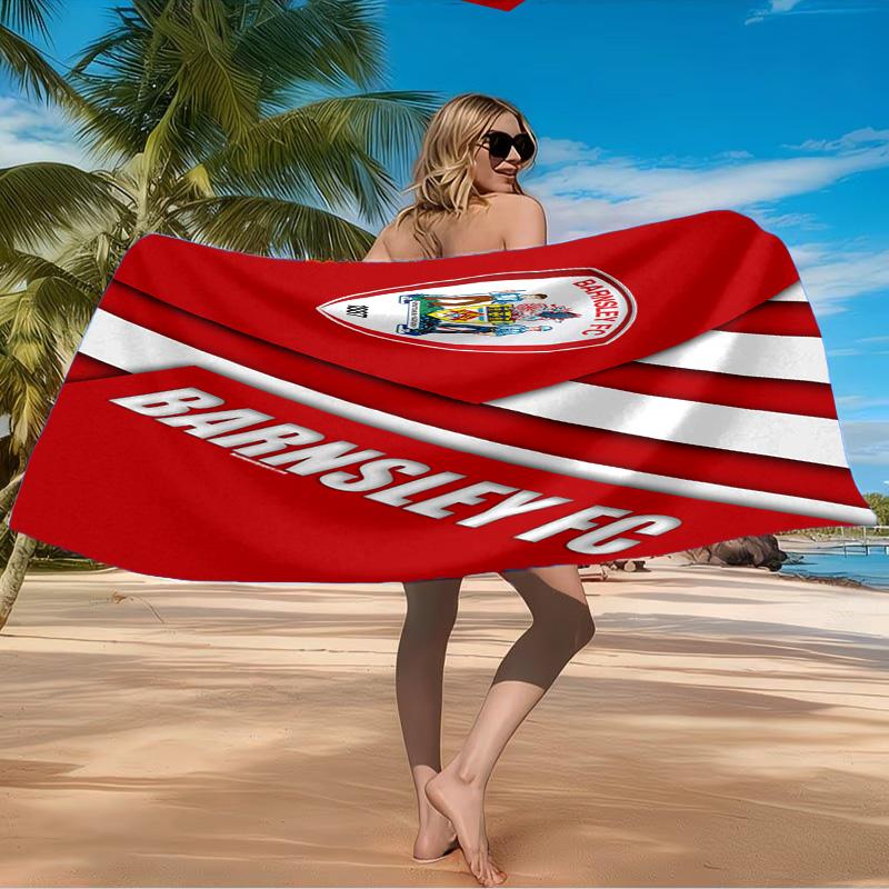 Barnsley Crest Design Beach Towel Microfiber Beach Towel, Lightweight and Quick-Dry, for Summer Travel, Swimming Pool Fan Birthday Gift