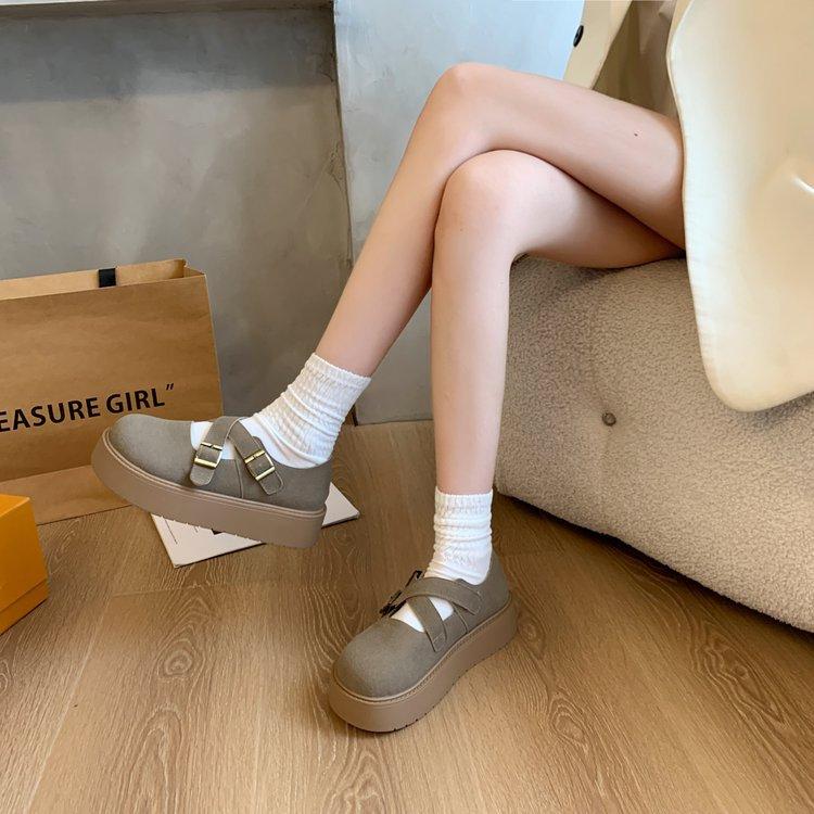 Muffin platform Boken shoes women's shoes 2025 new spring and autumn retro fashion Mary Jane single shoes Boken loafers