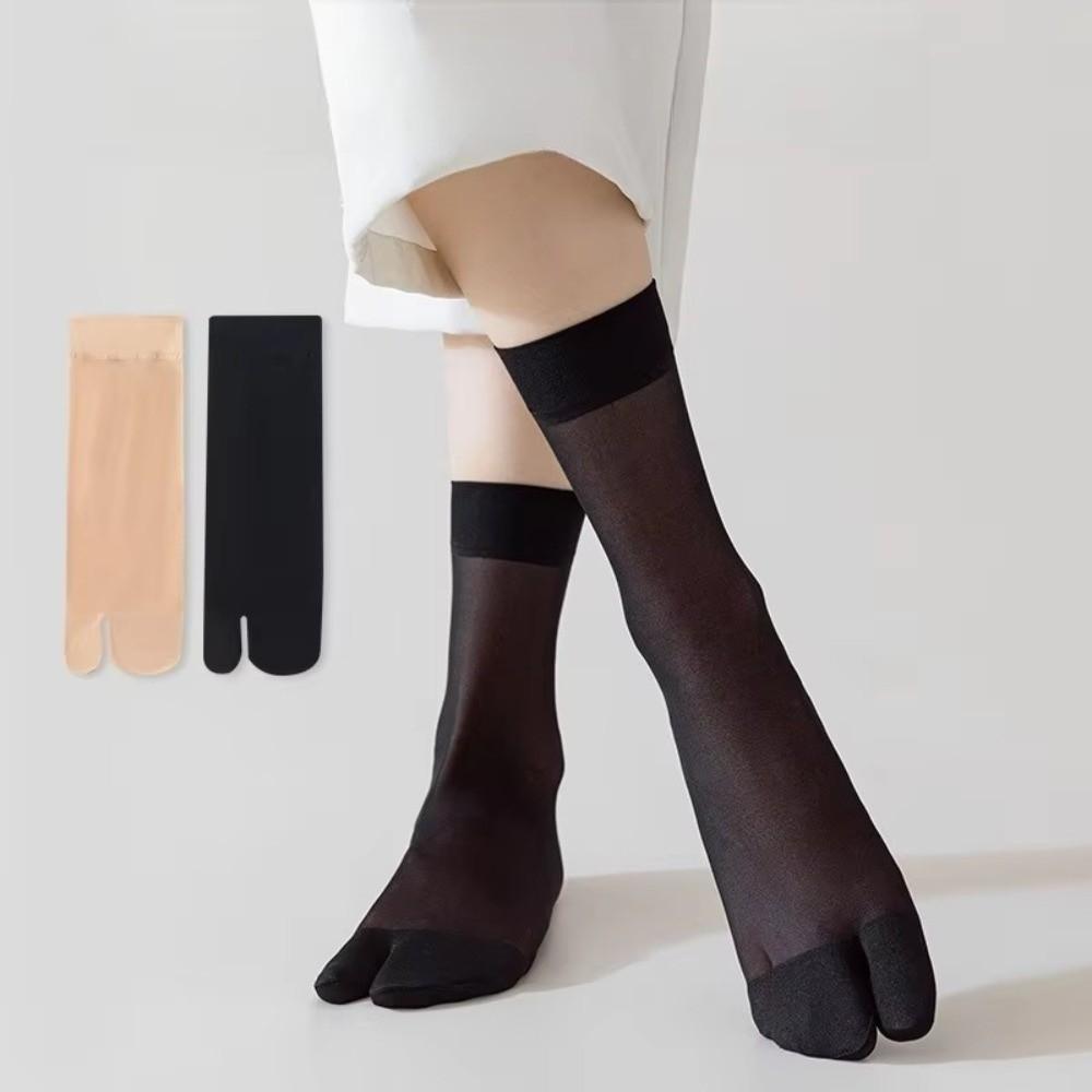 Breathable Mid Tube Socks Ultra Thin Compression Socks Fashion Tabi Silk Socks Summer