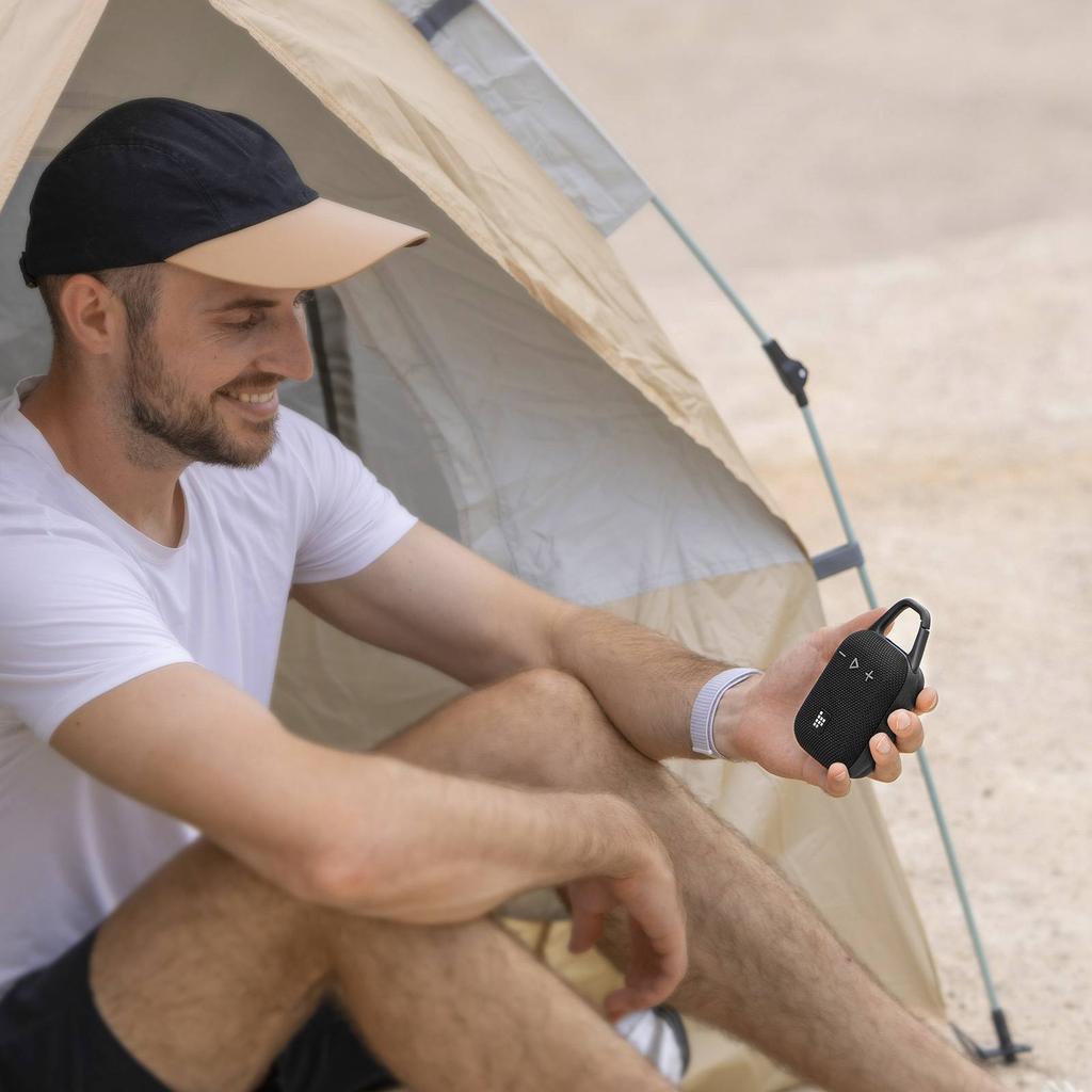 Tronsmart Mirtune H1 Portable Speaker - IPX7 Waterproof 20H Playtime Bluetooth 5.3 TWS Pairing Carabiner Hook Outdoor